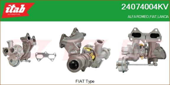 ITAB AUTOMOTIVE 24074004KV - Turbocompresseur, suralimentation cwaw.fr