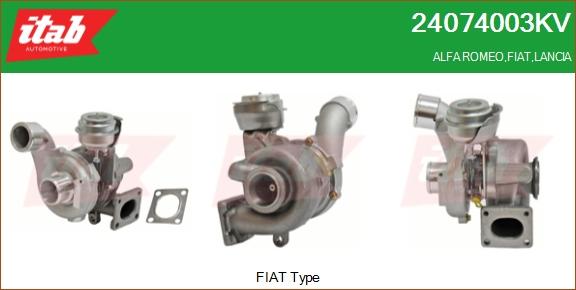 ITAB AUTOMOTIVE 24074003KV - Turbocompresseur, suralimentation cwaw.fr