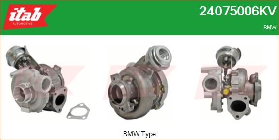 ITAB AUTOMOTIVE 24075006KV - Turbocompresseur, suralimentation cwaw.fr