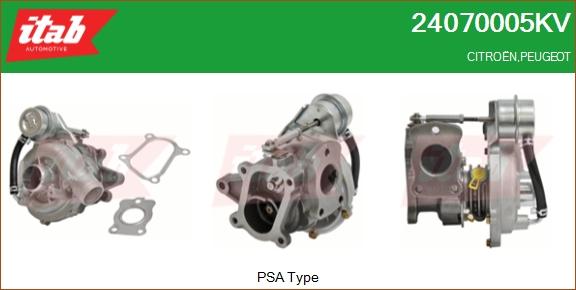 ITAB AUTOMOTIVE 24070005KV - Turbocompresseur, suralimentation cwaw.fr