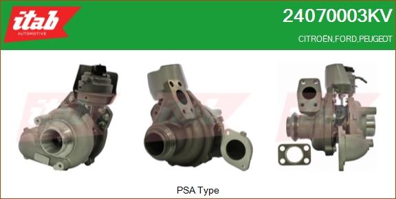 ITAB AUTOMOTIVE 24070003KV - Turbocompresseur, suralimentation cwaw.fr