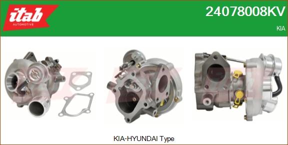 ITAB AUTOMOTIVE 24078008KV - Turbocompresseur, suralimentation cwaw.fr