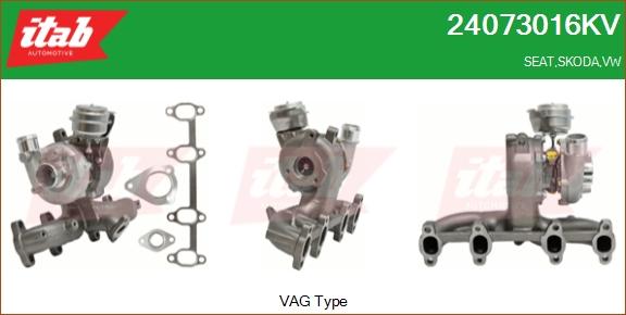 ITAB AUTOMOTIVE 24073016KV - Turbocompresseur, suralimentation cwaw.fr