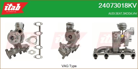 ITAB AUTOMOTIVE 24073018KV - Turbocompresseur, suralimentation cwaw.fr