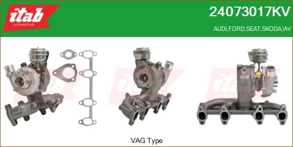 ITAB AUTOMOTIVE 24073017KV - Turbocompresseur, suralimentation cwaw.fr