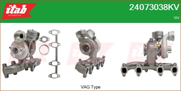 ITAB AUTOMOTIVE 24073038KV - Turbocompresseur, suralimentation cwaw.fr