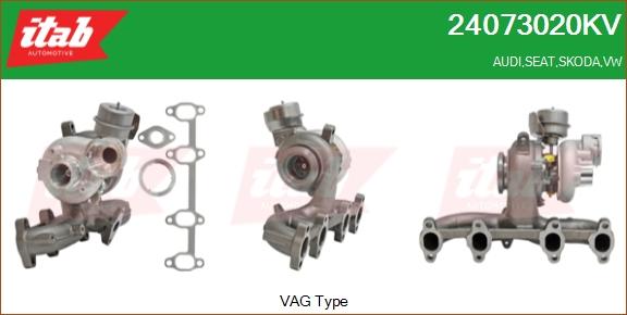 ITAB AUTOMOTIVE 24073020KV - Turbocompresseur, suralimentation cwaw.fr