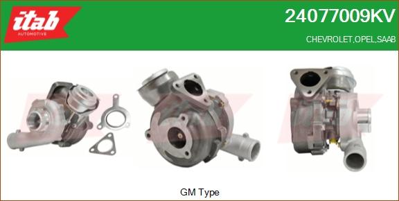 ITAB AUTOMOTIVE 24077009KV - Turbocompresseur, suralimentation cwaw.fr