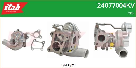 ITAB AUTOMOTIVE 24077004KV - Turbocompresseur, suralimentation cwaw.fr