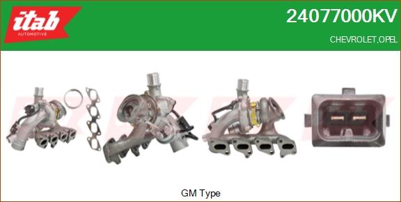 ITAB AUTOMOTIVE 24077000KV - Turbocompresseur, suralimentation cwaw.fr