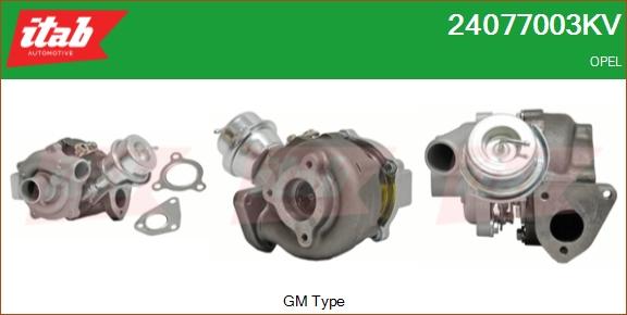 ITAB AUTOMOTIVE 24077003KV - Turbocompresseur, suralimentation cwaw.fr