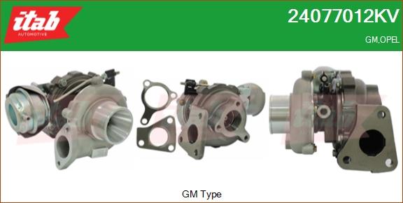 ITAB AUTOMOTIVE 24077012KV - Turbocompresseur, suralimentation cwaw.fr