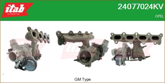 ITAB AUTOMOTIVE 24077024KV - Turbocompresseur, suralimentation cwaw.fr