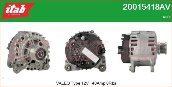 ITAB AUTOMOTIVE 20015418AV - Alternateur cwaw.fr