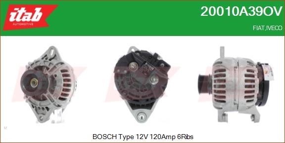 ITAB AUTOMOTIVE 20010A39OV - Alternateur cwaw.fr