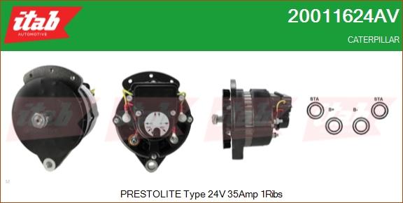 ITAB AUTOMOTIVE 20011624AV - Alternateur cwaw.fr