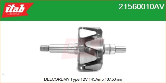 ITAB AUTOMOTIVE 21560010AV - Rotor, alternateur cwaw.fr