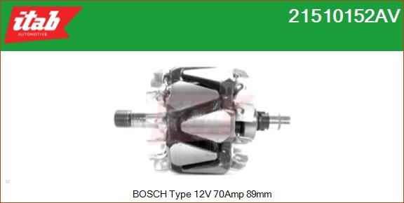 ITAB AUTOMOTIVE 21510152AV - Rotor, alternateur cwaw.fr