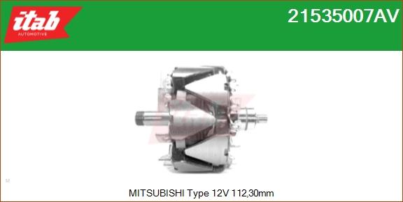 ITAB AUTOMOTIVE 21535007AV - Rotor, alternateur cwaw.fr