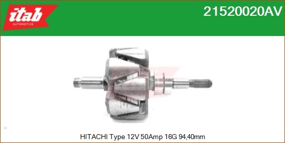 ITAB AUTOMOTIVE 21520020AV - Rotor, alternateur cwaw.fr