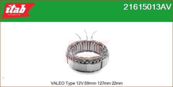 ITAB AUTOMOTIVE 21615013AV - Stator, alternateur cwaw.fr