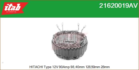 ITAB AUTOMOTIVE 21620019AV - Stator, alternateur cwaw.fr