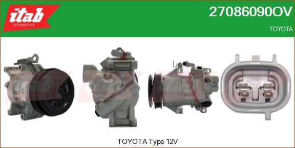 ITAB AUTOMOTIVE 27086090OV - Compresseur, climatisation cwaw.fr