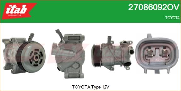 ITAB AUTOMOTIVE 27086092OV - Compresseur, climatisation cwaw.fr