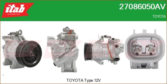 ITAB AUTOMOTIVE 27086050AV - Compresseur, climatisation cwaw.fr