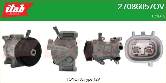 ITAB AUTOMOTIVE 27086057OV - Compresseur, climatisation cwaw.fr