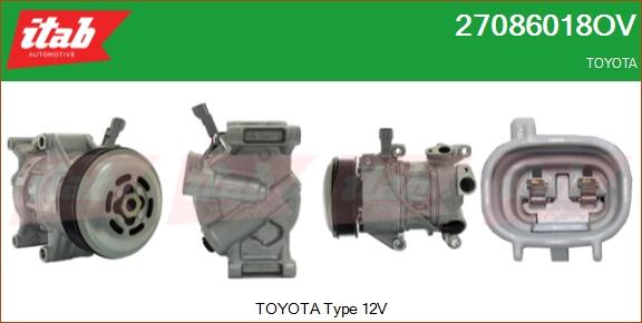 ITAB AUTOMOTIVE 27086018OV - Compresseur, climatisation cwaw.fr