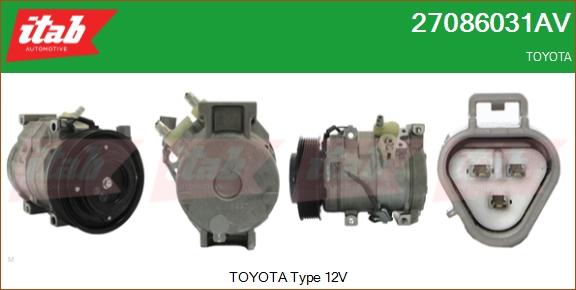 ITAB AUTOMOTIVE 27086031AV - Compresseur, climatisation cwaw.fr