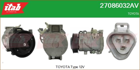 ITAB AUTOMOTIVE 27086032AV - Compresseur, climatisation cwaw.fr
