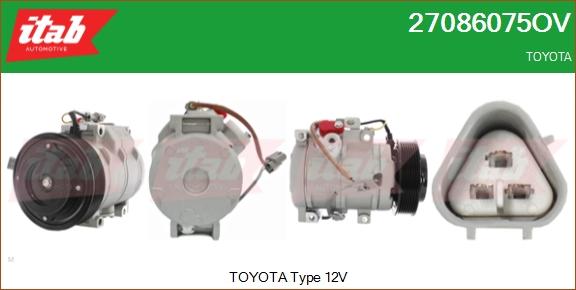 ITAB AUTOMOTIVE 27086075OV - Compresseur, climatisation cwaw.fr