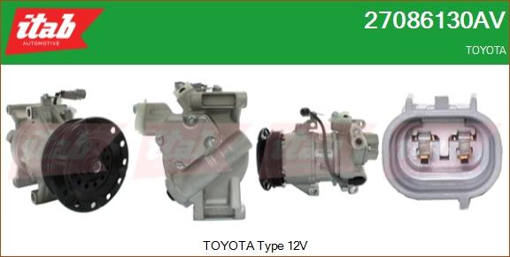 ITAB AUTOMOTIVE 27086130AV - Compresseur, climatisation cwaw.fr