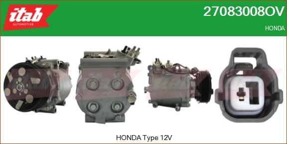 ITAB AUTOMOTIVE 27083008OV - Compresseur, climatisation cwaw.fr