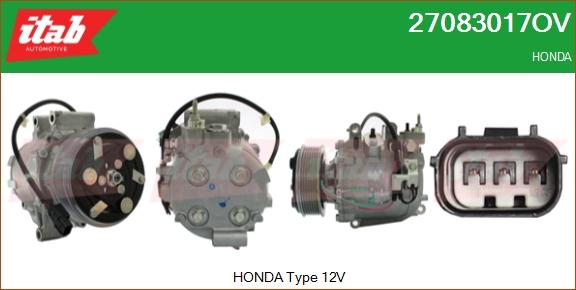 ITAB AUTOMOTIVE 27083017OV - Compresseur, climatisation cwaw.fr