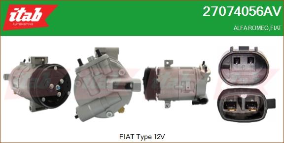 ITAB AUTOMOTIVE 27074056AV - Compresseur, climatisation cwaw.fr