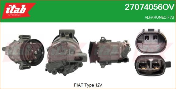 ITAB AUTOMOTIVE 27074056OV - Compresseur, climatisation cwaw.fr