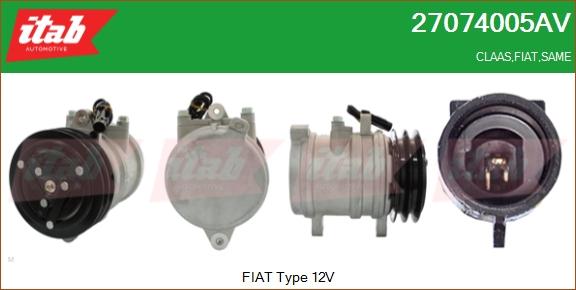 ITAB AUTOMOTIVE 27074005AV - Compresseur, climatisation cwaw.fr