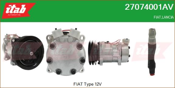 ITAB AUTOMOTIVE 27074001AV - Compresseur, climatisation cwaw.fr