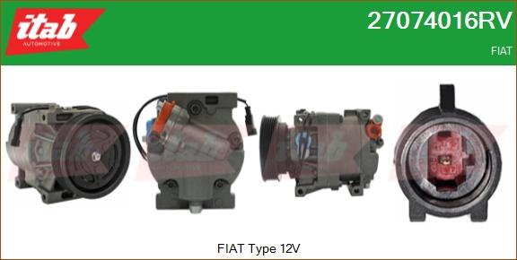 ITAB AUTOMOTIVE 27074016RV - Compresseur, climatisation cwaw.fr