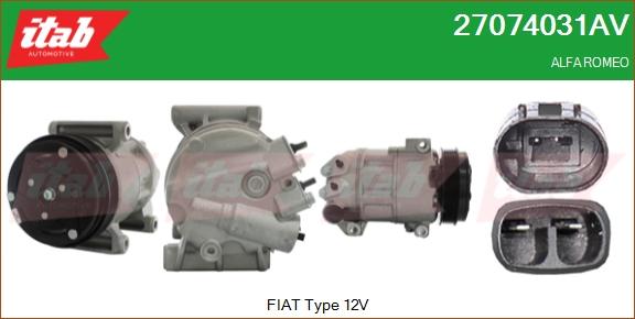 ITAB AUTOMOTIVE 27074031AV - Compresseur, climatisation cwaw.fr