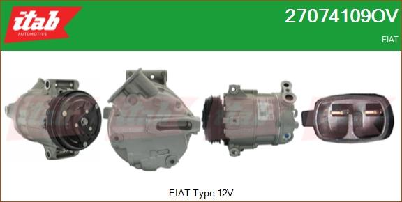 ITAB AUTOMOTIVE 27074109OV - Compresseur, climatisation cwaw.fr