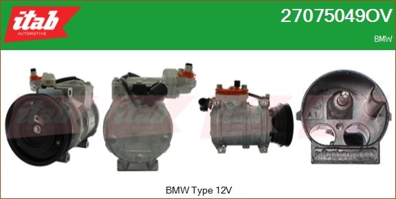 ITAB AUTOMOTIVE 27075049OV - Compresseur, climatisation cwaw.fr