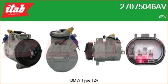 ITAB AUTOMOTIVE 27075046AV - Compresseur, climatisation cwaw.fr