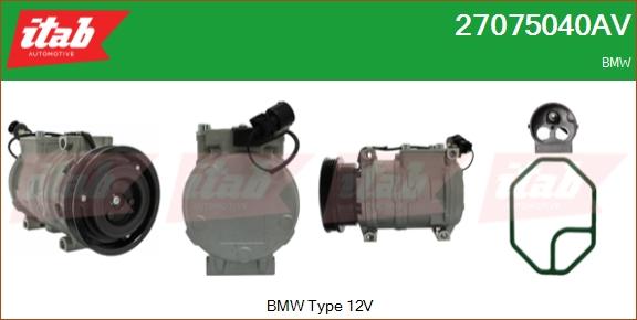 ITAB AUTOMOTIVE 27075040AV - Compresseur, climatisation cwaw.fr