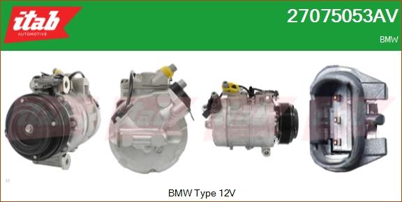 ITAB AUTOMOTIVE 27075053AV - Compresseur, climatisation cwaw.fr