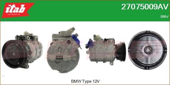 ITAB AUTOMOTIVE 27075009AV - Compresseur, climatisation cwaw.fr