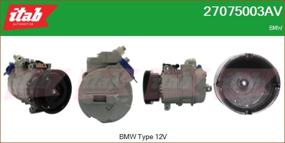 ITAB AUTOMOTIVE 27075003AV - Compresseur, climatisation cwaw.fr